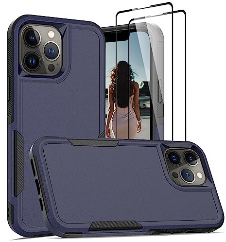 Jeylly Compatible with iPhone 13 Pro Max 6.7 inch, Shockproof Anti Scratch Hard PC Back Soft TPU Bumper Drop Protective Women Men Boys Girls Cover for iPhone 13 Pro Max, Navy Blue