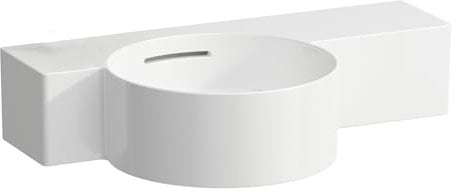 LAUFEN VAL Handwaschbecken, 1 Hahnloch links, ohne Überlauf, 550x315mm, Ablage rechts, H8152830001131, Farbe: Weiß