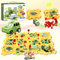 2024 Neues Kinder-Puzzle-Track-Auto-Spielset, DIY-Montage eines elektrischen Trolleys für Kinder (Dinosaurier)
