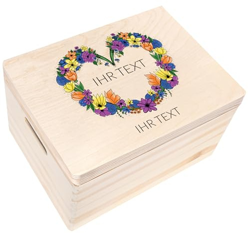 Creative Deco Personalisierte Geschenke Wunschtext Holzkiste | Dein Eigener Beliebig Text Individuelle Geschenk | Geschenkkiste Geschenkbox | Für Frauen, Männer und Paar