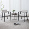 chairus Esszimmerstühle 2er Set Moderne Stühle Küchenstühle für Esszimmer Leinen Akzentstühle Sessel mit Metallgestell für Wohnzimmer (Beige)