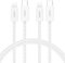 Belkin Paquete de 2 Cables Trenzados USB-C con conector Lightning de 1,5 m, carga rápida, cables de alimentación suaves y flexibles, iPhone 14 y anteriores, iPad de 9.ª generación y AirPods, Blanco