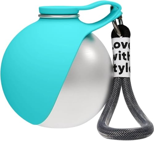 Foldable Pet Water Bottle for Travel, for Puppy Outdoor Walking Travel, Leak-Proof Stainless Steel Dog Water Bottle with Silicone Bowl, 2-in-1 Portable Tumbler for Dogs
