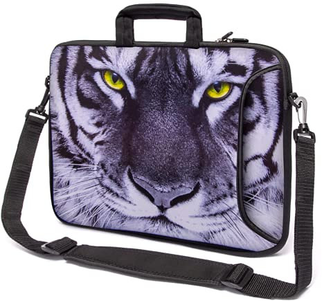 Funky Planet Wasserdichte Laptoptasche 15 Zoll - 15,6 Zoll Notebook Tasche aus Neopren - Laptop Case - Wasserfeste Laptop Hülle mit Tragegriff & Schultergurt - Notebooktasche mit Einzigartigem Design