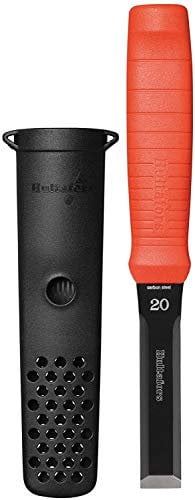 Hultafors EDC20 - Escoplo con hoja de acero japonés con recubrimiento antióxido de 20 mm de boca con funda de plástico para el cinturón