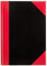 Idena 10147 - Kladde DIN A5, 96 Blatt, 70 g/m², kariert, fester Einband, rot/schwarz, 1 Stück