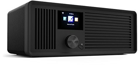 sky vision DAB 70 – Stereo DAB+ Internet-Radio (FM UKW, WLAN-fähig, mit AUX-Anschluss plus Kabel, Digital-Radio Wecker, mit Fernbedienung), schwarz