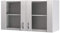 Flex-Well Glas-Hängeschrank UNNA - Oberschrank vielseitig einsetzbar - 2-türig - Breite 100 cm - Weiß