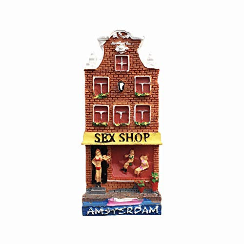Amsterdam Holland Sex Shop 3D Kühlschrankmagnet Touristische Souvenirs Harz Magnetische Aufkleber Kühlschrankmagnet Home & Kitchen Dekoration aus China