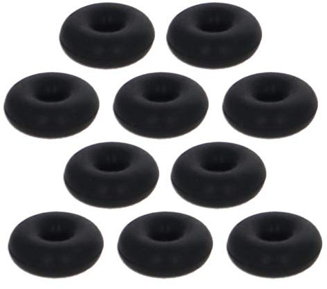 Othmro 10pcs Fluorine Rubber O-Ring Black Seal Gasket Washer Heat Oil Resistant 1.2mm x5mm(IDxOD) Round Washer Good for Engines Faucets Plumbing Valves