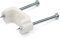 StarTech.com 100 Pack Cable Clips with Nails - Two Steel Nails - Reusable Nail-in Clamps - Brick/Drywall Cable Fasteners - Ethernet Cord/AV/Coax Cable - Mounting Cable Tacks - White - TAA (CBMDNMCC1)