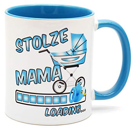 Stolze Mama Loading Tee Tasse Kaffee Becher Geschenk für werdende Mutter Mütter Baby zukünftige Verkündung Schwangerschaft Schwanger Glückwunsch bald Party Mädchen Schwangerschaftsgeschenk freundin