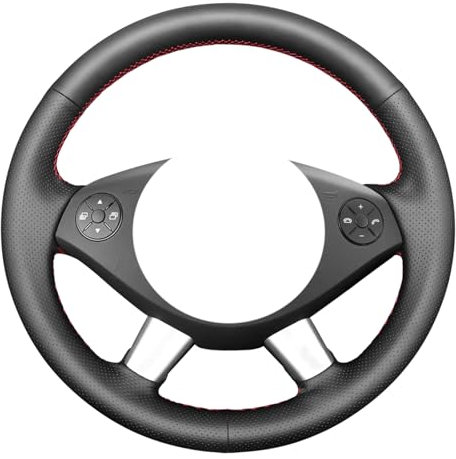 MEWANT Lenkradbezug aus Mikrofaser-Leder für Mercedes-Benz Vito Viano W639 2010-2014 / Viano W639 Lenkradbezug