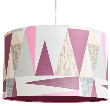 Litecraft Light Shade Scandi 40cm Geometric Easy Fit Lampshade - Multi Coloured