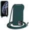 SLWYF Compatible with iPhone 11 Pro Crossbody Lanyard Case, Liquid Silicone Protective Phone Case with Strap Adjustable Neck Cord Necklace Soft Cover for iPhone 11 Pro, Dark green