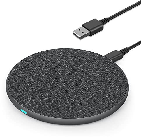 15W Induktive Ladestation Wireless Charger,Evershop Ladegerät Kabellos Ladestation Qi Induktionsladegerät Kompatibel für iPhone 15/14/13/12/11/XS/X/8/8 Plus,Samsung Galaxy S23 S21 Usw,Huawei P40 Pro