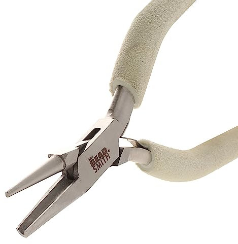 The Beadsmith Concave (Hollow)/Round Nose Pliers – Wire Elements Series – 6.25” (159mm) – Steel Jaws & Double-Leaf Springs – European Design & Quality – Tool for Looping, Bending & Jewelry Making