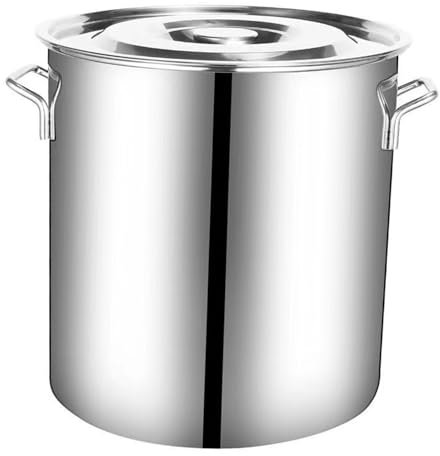 perfk Olla de Sopa de Acero Inoxidable de 20L, Olla de Cocina Multiusos, Olla de Fondo Compuesto Pulido con Espejo para cantinas, Hotel Comercial