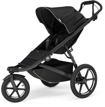 Thule Urban Glide 3 - Passeggino singolo per tutti i terreni, sistema a sospensione, pneumatici ad aria, sedile verticale con reclinazione regolabile e poggiagambe integrato