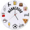 Männeruhr Wanduhr aus Glas lustige Uhr für Männer mit Männeraktivitäten wie Rauchen, Sex, Bier, Fußball und vielen weiteren Klischees