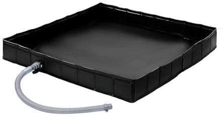 wisoolkic Plateau Pare-Soleil pour Tente de Douche compacte, avec Valve de Drainage pour Un Nettoyage Facile, bac à Eau extérieur au Fond de la Douche de Voiture en PVC