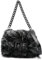 LIU.JO Fur Crossover Bag Tasche, Umhängetasche, Schultertasche, Schwarz-Weiß