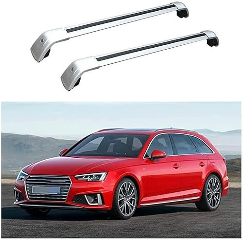 GuGuoZZ Aluminium Dachträger Relingträger für Audi A4 Avant (8W5, B9) 2015-2022 Dachgepäckträger für Fahrradträger Dachboxen Oder Als Skihalter