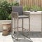Xichuzi Garten-Barhocker mit Kissen 2 STK. Grau Poly Rattan, Barhocker Outdoor Wetterfest, Barstühle, Balkonstuhl, Gartenstuhl - 368707
