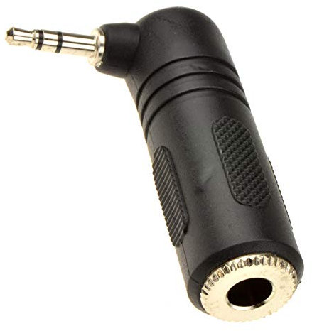 6,35 mm Jack Femelle vers Droit Angle 3,5 mm Stéréo Jack Fiche Adaptateur
