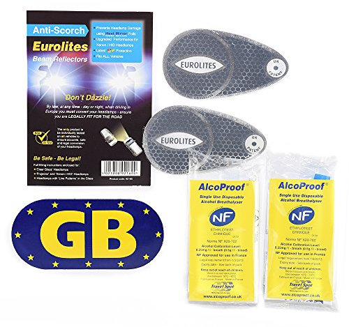 Headlight adaptors,French Breathalyser,Magnetic GB Euro Plate