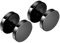 JewelryWe Schmuck Herren Damen Ohrringe, 10mm Kreis Ohrstecker, Edelstahl, Schwarz