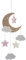 Atmosphera - Kinder-Hängeleuchte Mond - Holz und Baumwolle - rosa - H46-5 cm - Rosa