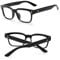 TECH-LINE-DIRECT Black Large Square Frame Glasses Retro Optical Clear Lens Eyeglasses Unisex 2019