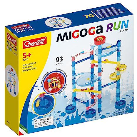 Quercetti - Migoga Ocean Spinning, Bauspiel - Kugelbahn für Kinder