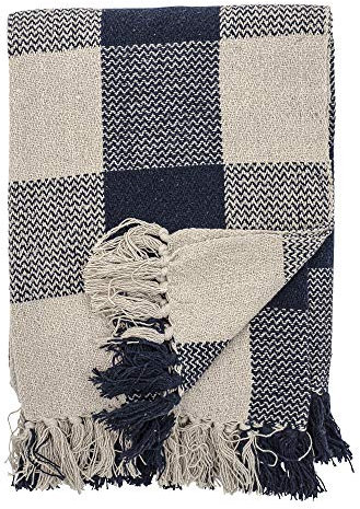Bloomingville Tagesdecke, blau, Baumwolle