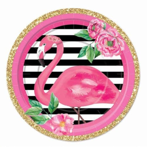 Assiette à dessert flamant rose de 17,8 cm (8)