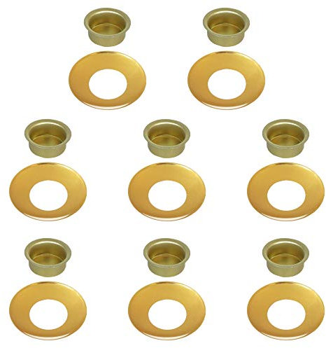 Auswahl Sorte + Menge - Kerzentülle Kerzeneinsatz Kerzenhalter Tropfenfänger aus Metall, für Baumkerzen, Puppenkerzen, Pyramidenkerzen Tafelkerzen u. Teelichter - 8 Stück Tülle + Tropfenfänger 22 mm