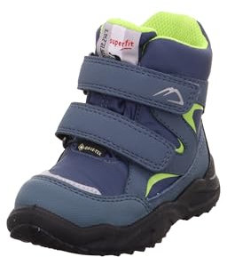 Superfit Jungen Glacier Varmt foret gore-tex Schneestiefel, Blau Grün 8010, 21 EU Weit
