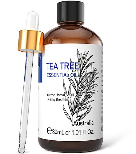 HIQILI Tea Tree Oil 30ML, 100% Natural Aromatherapy Oil for Face, Candle Making, Diffuser, Skin & Hair - 1 Fl Oz