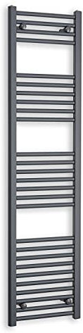 Companyblue 400mm Wide Anthracite Sand Grey Heated Towel Rail Radiator Flat Ladder for Stylish Bathroom (1600mm)