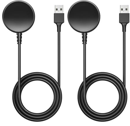 MoKo 2 Pack Charger Compatible with Samsung Galaxy Watch 7/Ultra/FE/6/6 Classic/5/5 Pro/4/4 Classic/3/Active 2/Active, Magnetic Charging Dock with 1M USB Charging Cable