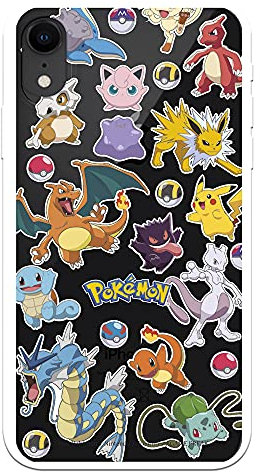 Offizielle Schutzhülle für iPhone XR, Pokemon Sticker und Poké Ball. Wählen Sie das Design, das Ihnen am besten gefällt für Ihr iPhone XR