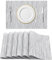 HIUOUIH Set de Table Lavables Lot de 6 Set de Table PVC Antidérapant Résistant à la Chaleur Dessous de Table pour Table de Cuisine, Gris