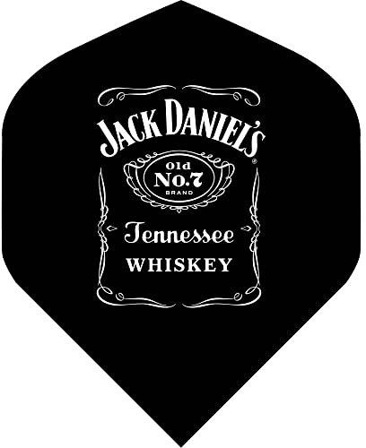 Jack Daniel's Offiziell lizenzierte Marken-Dart-Flights, Standard Nr. 2, Flaschenlogo (F3163), 3 Sets mit 3 Stück