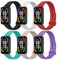 MIJOBS 6 Pezzi Redmi Smart Band Pro Cinturini, Cinturino di Rcambio in Silicone Morbido Colorato Compatibile con Xiaomi Redmi Smart Band Pro Braccialetto sportivo