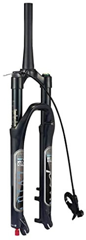 LvTu Fahrrad MTB Magnesiumlegierung Federgabel 26/27.5/29 Zoll, 34mm Innenrohr Federweg 120mm 9mm QR Scheibenbremse Mountainbike Luftgabel - Schwarz Vordergabel (Color : Tapered Remote, Size : 29 in