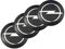 HEYCE 4 x 65 mm Logo Radmitte Abdeckungsabzeichen Aufkleber, geeignet für O-Pel, schwarz, 3D Radmitte Nabenkappen, Auto Logo Aufkleber,Black