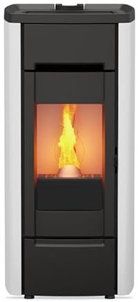 KALOR Pelletkamin | Ermetica 98 Cast Iron - Mod 6 | 6,5 kW | Weiß