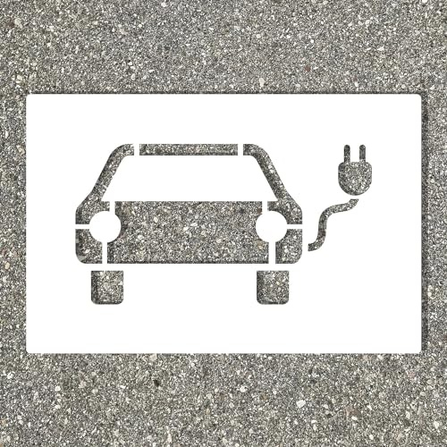kaiserkraft | Bodenschablone | E-Auto-Ladestation, Kunststoff