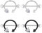Longbeauty 14G Brustwarzenpiercing Nippelpiercing Edelstahl Nippel Barbells Zungenpiercing Zungenring Körper Schmuck, 2 Paar, Rundbogen, Schwarz&Silber